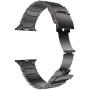 LDFAS Compatible for Apple Watch Band 44mm 42mm, Sport Stainless Steel Metal Strap with Safety Buckle for iWatch Bands Compatible for Apple Watch SE, Apple Watch Series 6/5/4/3 Smartwatch, Space Gray