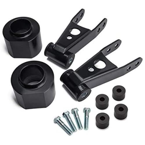 Heavy Metal Suspensions - Fits 1984-2001 Jeep Cherokee XJ (2WD 4WD) 2'' Front Spring Spacers + 2'' Rear Lift Shackles + Differential Drop High Strength Carbon Steel Kit
