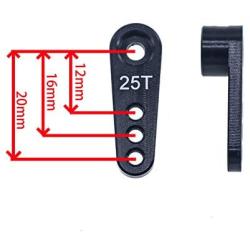 2pcs 25T Metal RC Steering Servo Arm Horn Parts for 1/8 1/10 Model Car/Boat Futaba HSP HPI Wltoys Himoto Redcat Traxxas Axial…