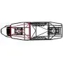 LANOA Metal Chassis Body Roll Cage Full Tube Frame for 1/10 RC Crawler Axial Wraith Axial Capra 1.9 UTB AXI03004 Upgrade Parts