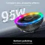 CPU Cooler, Cooler Fan 4pin PWM RGB Fan Computer Case Cooling Fan Quiet Radiator for Intel 775 / 115X / AM2 AM3 AM4 CPU Cooler, Cooler Fan 4pin PWM RGB Fan Computer Case Cooling Fan Quiet Radiator for Intel 775 / 115X / AM2 AM3 AM4