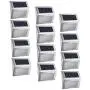 Solar Fence Post Lights,Elelink Outdoor Stainless Steel LED Solar Step Lamp; Illuminates Stairs/Path/Landscape/Garden/Floor/Wall/Patio Lamp, Waterproof (12 Pack) Solar Fence Post Lights,Elelink Outdoor Stainless Steel LED Solar Step Lamp; Illuminates Stairs/Path/Landscape/Garden/Floor/Wall/Patio Lamp, Waterproof (12 Pack)