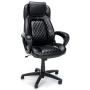 OFM ESS Collection Racing Style SofThread Leather High Back Office Chair, in Black (ESS-6060) OFM ESS Collection Racing Style SofThread Leather High Back Office Chair, in Black (ESS-6060)