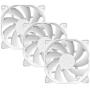 uphere 120mm White Case Fan Long Life for PC Computer Case Cooling 3-Pack(12WT3-3)