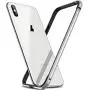 RANVOO iPhone Xs Max Bumper Case, Hard Slim Thin Metal Bumper with Soft TPU Inner Frame Case for iPhone Xs Max 6.5 Inch(2018)-Silver