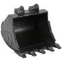 Drfeify RC Car Bucket, Metal Remote Control Excavator Engineering Car Replacement Accessory Bucket Present for Kids Above 8 Years Old