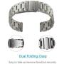 Kartice Bands Compatible with Samsung Galaxy Watch 3 41mm Bands Active 2 44mm 40mm Bands 20mm Solid Stainless Steel Metal Band for Galaxy Active 2 Bands Men Women (Silver)