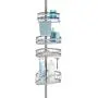 iDesign York Metal Wire Tension Rod Corner Shower Caddy, Adjustable 5-9 Pole and Baskets for Shampoo, Conditioner, Soap with Hooks for Razors, Towels, Silver iDesign York Metal Wire Tension Rod Corner Shower Caddy, Adjustable 5-9 Pole and Baskets for Shampoo, Conditioner, Soap with Hooks for Razors, Towels, Silver