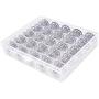 LIGONG 25 Pieces Metal Sewing Machine Bobbins with Storage Case