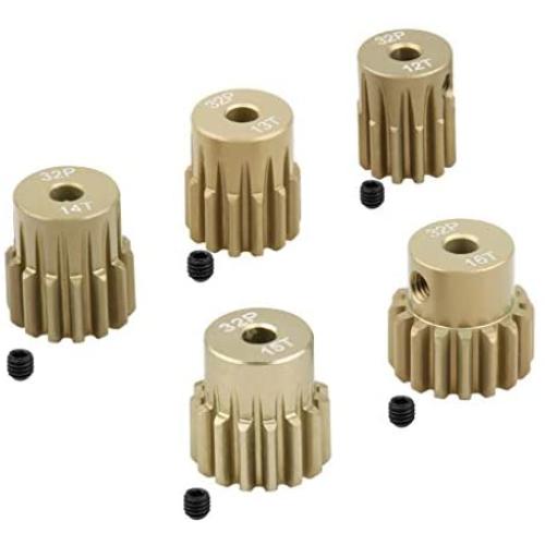 5PCS 32DP 540 Motor Pinion Gear 12T 13T 14T 15T 16T 3.175mm Shaft Pinion Gears Parts Set Kit for 1/10 RC Car Brushless Brush Motor