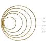 15 Pieces Metal Rings Hoops Macrame Ring for Dream Catchers and Crafts, 2 Inch, 3 Inch, 4 Inch, 5 Inch, 6 Inch (Gold)