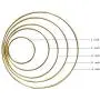 15 Pieces Metal Rings Hoops Macrame Ring for Dream Catchers and Crafts, 2 Inch, 3 Inch, 4 Inch, 5 Inch, 6 Inch (Gold)
