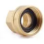 Litorange (2 Pack Industrial Metal Brass Garden Hose Threaded 3/4 to 1/2 NPT Fitting Connect, Green Thumb Quick Swivel Connector Adapter,Double Female Thread Size 3/4'' x 1/2'' NPT Pipe