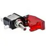 ESUPPORT Car Red Cover Red LED Light Rokcer Toggle Switch SPST ON Off Pack of 5