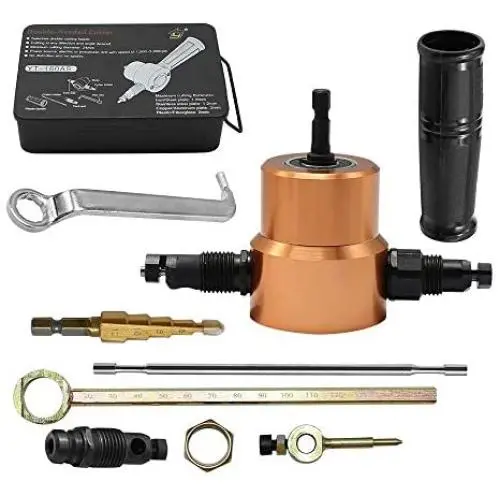 160AS 360 Degree Rotating Nibbler Drill Attachment Double Head Sheet Metal Nibbler Metal Cutter Nibbler Drill Attachment 160AS 360 Degree Rotating Nibbler Drill Attachment Double Head Sheet Metal Nibbler Metal Cutter Nibbler Drill Attachment