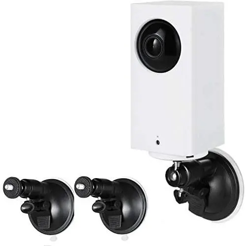 Wasserstein Adjustable Metal Mount with Universal Screw Compatible with Wyze Cam Pan - Extra Flexibility for Your Wyze Cam Pan (2-Pack, White)
