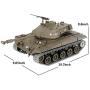 Modified Edition 1/16 2.4ghz Remote Control US M41A3 Walker Bulldog Tank Model(360-Degree Rotating Turret)(Steel Gear Gearbox)(3800mah Battery)(Metal Tracks &Sprocket Wheel)