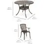 Best Choice Products 5-Piece All-Weather Outdoor Cast Aluminum Dining Set for Patio, Balcony, Lawn, Garden, Backyard w/ 4 Chairs, Umbrella Hole, Lattice Weave Design - Brown Best Choice Products 5-Piece All-Weather Outdoor Cast Aluminum Dining Set for Patio, Balcony, Lawn, Garden, Backyard w/ 4 Chairs, Umbrella Hole, Lattice Weave Design - Brown