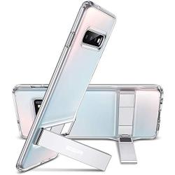 ESR Metal Kickstand Case Compatible with The Samsung Galaxy S10, [Vertical and Horizontal Stand] [Reinforced Drop Protection] Flexible TPU Soft Back for The Samsung Galaxy S10, Clear