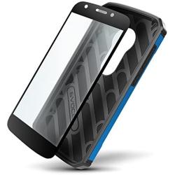 Moto E5 Play / E5 Cruise Case, Evocel [Explorer Series Pro] Premium Full Body Case with Glass Screen Protector, Belt Clip, Metal Kickstand for Motorola Moto E5 Cruise/Moto E5 Play, Blue