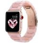 V-MORO Resin Strap Compatible with Series 6 Apple Watch Band 40mm 38mm Women with Rose Gold Stainless Steel Buckle Fashion Replacement for iWatch Series SE/5/4/3/2/1 Pink 38mm 40mm