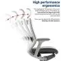 SIDIZ T50 Home Office Desk Chair : Advanced Mechanism for Your Posture, Ventilated Mesh Back, Adjustable Headrest, 2-Way Lumbar Support, 3-Way Armrests, Adjustable Seat Slide/Slope