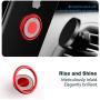 Allengel Cell Phone Ring Holder, 360 Rotation Bling Metal Finger Kickstand for Magnetic Car Mount Compatible with All Cellphone, Red