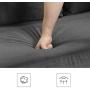 VASAGLE Sofa, Couch for Living Room, Velvet Surface, for Apartment, Small Space, Solid Wood Frame, Metal Legs, Easy Assembly, Mid-Century Modern Design, 71.3 x 32.3 x 33.9 Inches, Gray ULCS002G01