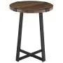 Walker Edison Anastasia Modern Metal Wrap X Base Accent Table, 18 Inch, Dark Walnut Walker Edison Anastasia Modern Metal Wrap X Base Accent Table, 18 Inch, Dark Walnut