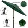 Blissun 9 Outdoor Aluminum Patio Umbrella, Striped Patio Umbrella, Market Striped Umbrella with Push Button Tilt and Crank (Dark Green) Blissun 9 Outdoor Aluminum Patio Umbrella, Striped Patio Umbrella, Market Striped Umbrella with Push Button Tilt and Crank (Dark Green)