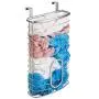 mDesign Metal Over Cabinet Kitchen Storage Organizer Holder or Basket - Hang Over Cabinet Doors in Kitchen/Pantry - Holds up to 50 Plastic Shopping Bags - Silver mDesign Metal Over Cabinet Kitchen Storage Organizer Holder or Basket - Hang Over Cabinet Doors in Kitchen/Pantry - Holds up to 50 Plastic Shopping Bags - Silver