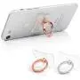 Maviss Diary 2 Pcs Ring Stand Holder Transparent Cat Universal 360 Degree Rotating Phone Metal Buckle Tablet Finger Grip Kickstand for All Phones Tablets - Sliver & Rose Gold
