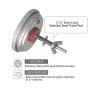 BBQ Grill Temperature Gauge Waterproof Large Face for Kamado Joe Barbecue Charcoal Grill Stainless Steel 150-900°F Cooking Thermometer for Oven Wood Stove Accessories Tool Set Up Easy