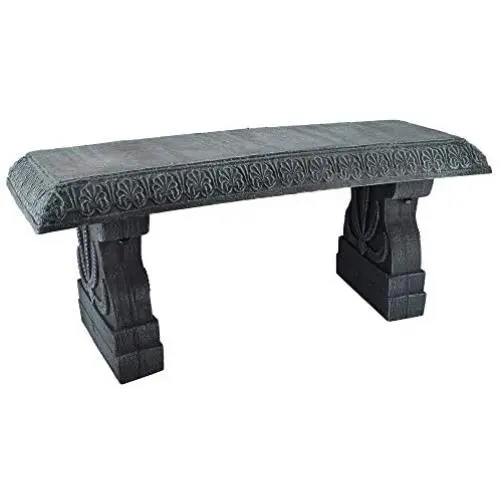 Arcadia Garden Products BE01 Fiberclay Garden Bench, Stone Black Arcadia Garden Products BE01 Fiberclay Garden Bench, Stone Black