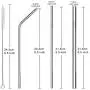 grilljoy 13pc Reusable Metal Straws with 2 Cleaning Brushes - Various Stainless Steel Straws with 4 Straight 4 Bent 2 Boba Straws - Eco Friendly Drinking Straws with Case for Great Christmas Gifts grilljoy 13pc Reusable Metal Straws with 2 Cleaning Brushes - Various Stainless Steel Straws with 4 Straight 4 Bent 2 Boba Straws - Eco Friendly Drinking Straws with Case for Great Christmas Gifts