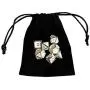 DND Polyhedral Metal Game Dice Gold White 7pc Set for Dungeons and Dragons DND RPG MTG Table Games D4 D6 D8 D10 D12 D20