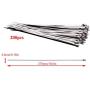 TR TOOLROCK Stainless Steel Cable Tie Gun and 200pcs Stainless Steel Self-Locking Zip Ties Kit, 4.6x270mm Tensioning Cutter Metal Zip Tie Tool Kit, Cable Tie Tool for Stainless Steel Cable Ties