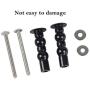 Toilet Seats Screws and Bolts Metal, Universal Toilet Seat Replacement Parts Kit Toilet Cover Hinges Bolt Screws Fixings Expanding Rubber Top Nuts Screws Toilet Seat Mount Hardware Tightening Kit