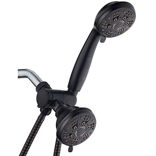 AquaDance Oil Rubbed Bronze High Pressure 3-way 48-setting Rain – Handheld Shower Head Combo – Angle Adjustable, Anti-Clog Jets, Tool-Free Installation - USA Standard Certified – Top U.S. Brand