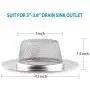 2 Pack Kitchen Sink Strainer, Large Wide Rim 4.5'' Diameter, Stainless Steel Drain Cover, Anti Clogging Mesh Drain Strainer for Kitchen Sinks Drain, Perforated 2 Pack Kitchen Sink Strainer, Large Wide Rim 4.5'' Diameter, Stainless Steel Drain Cover, Anti Clogging Mesh Drain Strainer for Kitchen Sinks Drain, Perforated