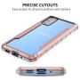 S20 Case (Not for S20 Fan/lite/fe) Double Series Military Grade Drop Protection Hybrid Heavy Duty Extreme Protection Clear Sturdy Metal Bumper Case Support Wireless Charging for S20 6.2'' Rosegold