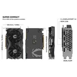 ZOTAC Gaming GeForce RTX 2070 Super Mini 8GB GDDR6 256-Bit 14Gbps Gaming Graphics Card, Ice Storm 2.0, Super Compact, ZT-T20710E-10M