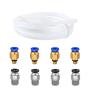 Ewigkeit PTFE Teflon Tube with PC4-M6 Pneumatic Fitting and PC4-M10 Straight Quick in Fitting for 3D Printer 1.75mm Filament(Pack of 9cs) Ewigkeit PTFE Teflon Tube with PC4-M6 Pneumatic Fitting and PC4-M10 Straight Quick in Fitting for 3D Printer 1.75mm Filament(Pack of 9cs)
