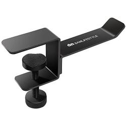 Headphone Headset Stand Holder, 6amLifestyle Universal Metal Gaming Headphones Hanger Mount Under Desk Hook Clip with Adjustable Clamp for All Headsets, Black（Patented）