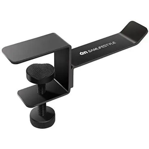 Headphone Headset Stand Holder, 6amLifestyle Universal Metal Gaming Headphones Hanger Mount Under Desk Hook Clip with Adjustable Clamp for All Headsets, Black(Patented) Headphone Headset Stand Holder, 6amLifestyle Universal Metal Gaming Headphones Hanger Mount Under Desk Hook Clip with Adjustable Clamp for All Headsets, Black(Patented)