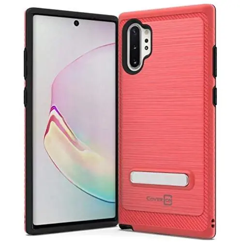 CoverON Metal Kickstand SleekStand Series for Samsung Galaxy Note 10 Plus Case/Note 10 Plus 5G Case - Red