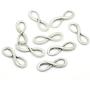 RUBYCA 30pcs Silver Tone Infinity Symbol Metal Sideways Bracelet Connector Vintage Style DIY Jewelry Link Findings