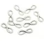 RUBYCA 30pcs Silver Tone Infinity Symbol Metal Sideways Bracelet Connector Vintage Style DIY Jewelry Link Findings