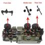 Facibom Upgrade Metal Gear Front & Central & Rear Axle with 1 Set Shaft Assembly Part for WPL 6WD RC Car B-16 B-36 RC Car Parts