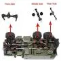 Facibom Upgrade Metal Gear Front & Central & Rear Axle with 1 Set Shaft Assembly Part for WPL 6WD RC Car B-16 B-36 RC Car Parts
